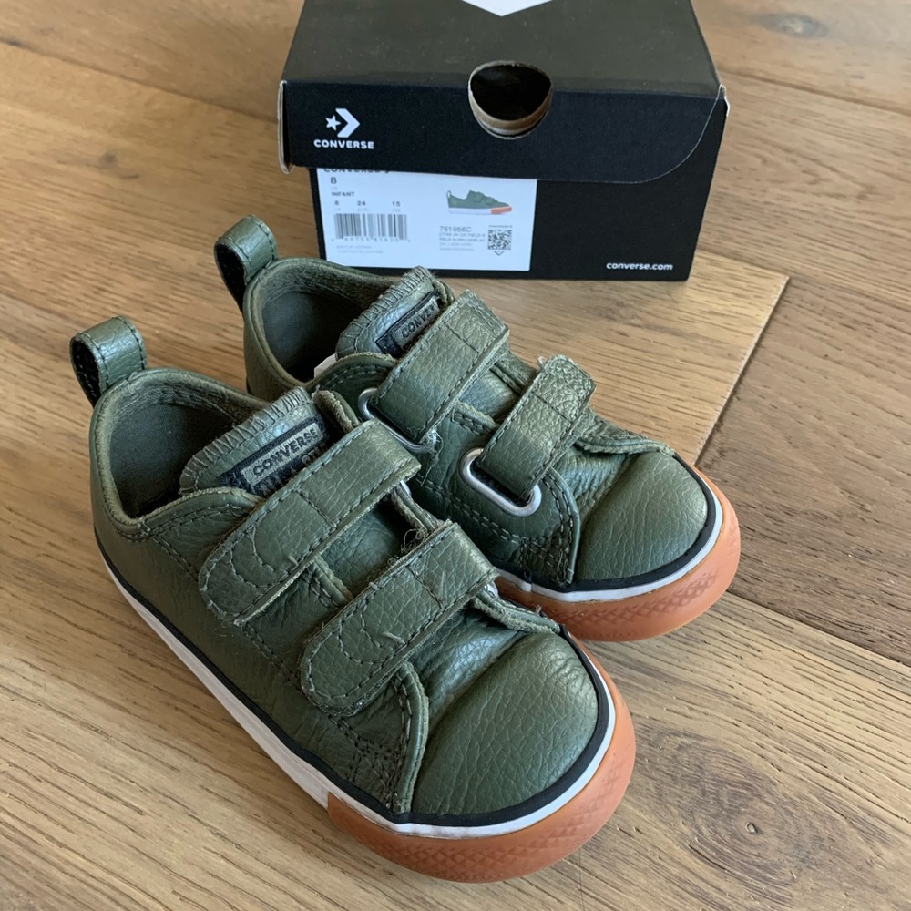 Leather Chuck Taylor Toddler - Olive Green